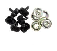 ANIMAL NOSE 20MM - Toy Noses: Animal-Dog: 20mm: Black: Pack of 100 - Trimits Groves & Thames Black One Size