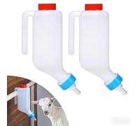 Animal Nursing Bottle - 2 Pieces Goat Milk Feeder With Hanging Hook | Precise Measurement Scale And Soft Nipple For Feeding Lambs, Sheep, Calves, Puppies, And Kittens