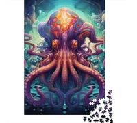 Animal Octopus Puzzle Jigsaws 1000 Pieces for Adults & Teenager Age 12 Years Up Christmas Eve Gifts 1000pcs (75x50cm)