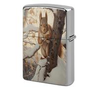Animal on Tree Metal Lighter Case, Funny Lighter Cover Double-Side Print Vintage Cool Lighters Sleeve Lighters Accessories for Zippo Men Dad Husband Collect