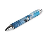 Animal Orcas Iceberg Retractable Ballpoint Pen Black Ink Ball Point Pen Work Pens 1 PCS