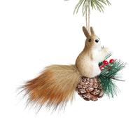 Animal Ornaments for Christmas Tree, Squirrel Christmas Tree Decorations | Christmas Ornaments Cute Pendant - Small Figures Home Decor, Foam Car Ornament