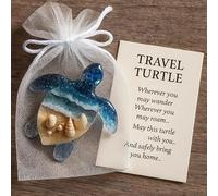 Animal Ornaments Pocket Hug Gifts, Mini Animal Pocket Hug Token with Inspirational Card, Cute Pocket-Sized Ornaments Thoughtful Gift for Encouragement, Comfort, Emotion Support (Sea Turtle A)