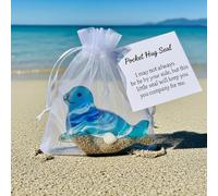 Animal Ornaments Pocket Hug Gifts, Mini Animal Pocket Hug Token with Inspirational Card, Cute Pocket-Sized Ornaments Thoughtful Gift for Encouragement, Comfort, Emotion Support (Seal)