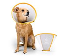 Animal Ortho Care Pet Cone - E-Collar | Dog Cone | Recovery Cone for Dogs After Surgery | Lightweight, Comfortable, Stylish & Durable | Easy-to-Clean | Soft Microfiber Lining (3X Small)