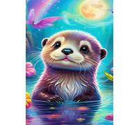 Animal Otter Jigsaw Puzzles for Adults 500 Piece Challenging Puzzle Games, Difficult Hard Jigsaw Puzzles for Man and Woman, 500 Pieces Puzzles for Adults