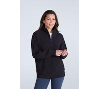 Animal Women's 'Ottoman' Warm Comfortable Soft Casual Half Zip Ribbed Sweatshirt in Black | Size: 6 Animal Black 6