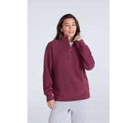 Animal Women's 'Ottoman' Warm Comfortable Soft Casual Half Zip Ribbed Sweatshirt in Burgundy | Size: 20 Animal Burgundy 20