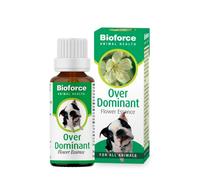 Animal Over-Dominant Flower Essence is designed for use with all types of animals to help provide balance for the naturally head-strong, stroppy and stubborn pets. Contains calming chamomile and fragrant bluebells, 30ml