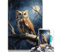 Animal Owl Jigsaw Puzzles for Teenagers 1000 Jigsaws,Toys Educational Games Stress Relieving Suitable for Desktop Decoration (50x75cm)
