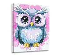 Animal Owl Pattern Paint by Numbers for Adults Including Acrylic and Brushes, DIY Art Painting Craft Kits, Hobbies for Adults Women, Oil Painting Kit Without Frame, Home Wall Decor 16x20in L-g-708