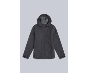 Animal 'Pace' Lightweight Hooded Full Zip Waterproof Outdoor Packable Jacket in Black | Size: 7-8 Years Animal Black 7-8 Years
