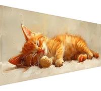 Animal Paint by Numbers Cat Paint by Numbers Kits for Adults Beginner DIY Oil Painting Kits with 3 Brushes Acrylic Pigment Drawing on Color Canvas Craft, Home Wall Decor Gifts 50x100cm g6982-101
