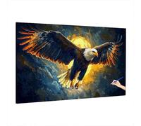 Animal Paint by Numbers for Adults Beginner, Adult Paint by Numbers Eagle, DIY Adult Crafts Canvas Oil Painting Kit, Painting by Number, Autumn Decorations, Home Decor, Gifts for Women 110x50cm W-70