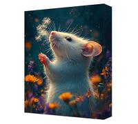 Animal Paint by Numbers for Adults Beginner Kit, 5D DIY Premium flowers Paint by Numbers with Acrylic Paints and Brushes, Home Wall Art Decor, Perfect Gifts for Christmas, 50x70cm Without Frame G-101