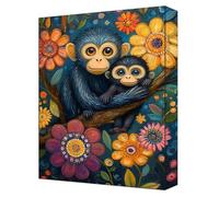 Animal Paint by Numbers for Adults Beginner Kit, 5D DIY Premium monkey Paint by Numbers with Acrylic Paints and Brushes, Home Wall Art Decor, Perfect Gifts for Christmas, 30x40cm Without Frame G-94
