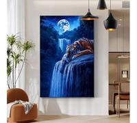 Animal Paint by Numbers for Adults Beginner Tiger Adult Paint by Numbers with Frame 24x32inch/60x80cm DIY Color Canvas Wall Art Oil Paintings with Acrylic Paints and Brushes for Home Wall Decor b-315
