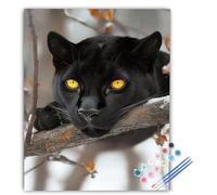 Animal Paint by Numbers for Adults Black Paint by Numbers Kits, DIY Craft Art Painting Kit Gifts Hobbies for Adults Women, with Brushes Acrylic Pigment for Home Decor 100x135cm Without Frame ukH-480