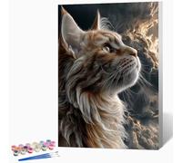 Animal Paint by Numbers for Adults Cat Paint by Numbers Kits, Hobbies for Adults Women, DIY Acrylic Pigment Color Oil Drawing Kits Wall Art for Living Room Decor 28x38 Inch (Without Frame) -LKF07988Q