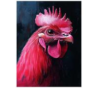 Animal Paint by Numbers for Adults, Chicken Acrylic Paint by Numbers Kits, Hobbies for Adults Women Art Supplies 16x12Inch, Canvas for Painting Wall Art for Living Room Decor Gifts for Women 8YH-4139