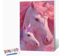 Animal Paint by Numbers for Adults Horse Paint by Numbers Kits, Hobbies for Adults Women, DIY Acrylic Pigment Color Oil Drawing Kits Wall Art for Room Decor 12x16 Inch (Without Frame) -LKF076639