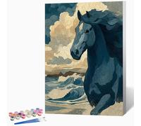 Animal Paint by Numbers for Adults Horse Paint by Numbers Kits, Hobbies for Adults Women, DIY Acrylic Pigment Color Oil Drawing Kits Wall Art for Living Room Decor 28x38in (Without Frame) -LKF0780V9