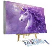 Animal Paint by Numbers for Adults, Horse Painting by Numbers Kits on Canvas, DIY Acrylic Oil Painting Crafts Kit for Adults Beginners, Home Wall Decor Gifts, 50x70 with Brushes (Frameless) 0j-1133