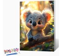 Animal Paint by Numbers for Adults Koala Paint by Numbers Kits, Hobbies for Adults Women, DIY Acrylic Pigment Color Oil Drawing Kits Wall Art for Living Room Decor 8x12in (Without Frame) -LKF0720AN