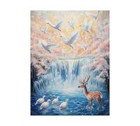 Animal Paint by Numbers for Adults Landscape Painting by Numbers for Adults, Art Supplies with Color Canvas for Painting 16 x 12 Inch 36 Colors of Acrylic Paint and Brush, Room Decor Gifts 2YH-14316