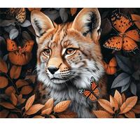 Animal Paint by Numbers for Adults, Leopard Paint by Numbers Kits On Colored Canvas, Hobbies for Adults Women, Easy DIY Acrylic Pigment Drawing Paintwork for Women Gifts, 24x32in, Without Frame x-z79