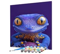 Animal Paint by Numbers for Adults, Lizard Painting by Number for Adults, DIY Color Oil Painting with Canvas Brushes and Acrylic Paints kits for Home Wall Decor Gifts 60x80cm/24x32inch (Model-1328)