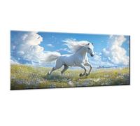 Animal Paint by Numbers for Adults, Paint by Numbers Kits On Canvas, DIY Digital Painting for Adults Beginners with Acrylic and Brushes, Horse Oil Painting Craft for Home Wall Decor 40x80 Inch w0-51