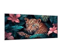 Animal Paint by Numbers for Adults, Paint by Numbers Kits On Canvas, DIY Digital Painting for Adults Beginners with Acrylic and Brushes, Leopard Oil Painting Craft for Home Wall Decor 24x48 Inch w0-83