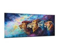 Animal Paint by Numbers for Adults, Paint by Numbers Kits On Canvas, DIY Digital Painting for Adults Beginners with Acrylic and Brushes, Lion Oil Painting Craft for Home Wall Decor 24x48 Inch w0-61