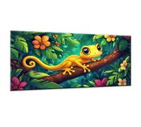 Animal Paint by Numbers for Adults, Paint by Numbers Kits On Canvas, DIY Digital Painting for Adults Beginners with Acrylic and Brushes, Lizard Oil Painting Craft for Home Wall Decor 36x72 Inch w0-188