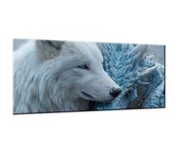 Animal Paint by Numbers for Adults, Paint by Numbers Kits On Canvas, DIY Digital Painting for Adults Beginners with Acrylic and Brushes, Wolf Oil Painting Craft for Home Wall Decor 12x24 Inch w0-129