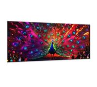 Animal Paint by Numbers for Adults, Paint by Numbers Kits On Canvas, DIY Digital Painting for Adults Beginners with Acrylic and Brushes, Peacock Oil Painting for Home Wall Decor 12x24 Inch w0-123