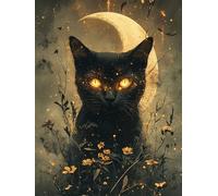 Animal Paint by Numbers for Adults, Paint by Numbers Moon Pattern DIY Acrylic Oil Painting Kits, with 3 Brushes, Simple Painting Kits for Beginner Kids for Home Wall Decor Gifts 90X120cm, Model 1409