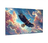 Animal Paint by Numbers Kits, Large Paint by Numbers for Adults Eagle 110x50cm, DIY Adult Crafts for Beginner, Canvas Oil Painting Kit for Kids, Hobbies for Adults Women, Room Decor, Autumn Decor B-95