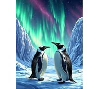 Animal Paint by Numbers Penguin Paint by Numbers for Adults, Painting by Numbers for Kids 6-12, Paint by Numbers Canvas Oil Painting Art Craft Kits, Home Decor Gifts, Without Framed 20 x 30 cm H-786