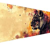 Animal Paint by Numbers Tiger Paint by Numbers Kits for Adults Beginner DIY Oil Painting Kits with 3 Brushes Acrylic Pigment Drawing on Color Canvas Craft, Home Wall Decor Gifts 40x80cm z1014-263