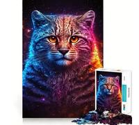 Animal Pallas Cat Jigsaw Puzzles 1000 Mental Focus Game Precision Cut Smooth Edges Meaningful Connection Building Game (50x75cm)