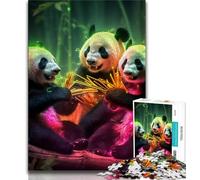 Animal Panda 1000 Piece Jigsaw Puzzles for Adults Gifts,Family Game Stress Reliever Difficult Challenge Secret Santa Gifts 50x75cm