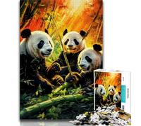 Animal Panda Adult Jigsaws 1000 Pieces Difficult,Learning Educational Toys Family Games Gifts for Friends And Family (38x26cm)