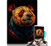 Animal Panda Art Jigsaw Puzzles for Adults Teenagers Jigsaws Puzzle,Toys Educational Games Stress Relieving Wall Decoration (75x50cm)