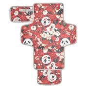 Animal Panda Crimson Retro Reusable Portable Changing pad with Tissue Pocket Diaper Changing pad Portable with Built-in Pillow cambiador de pa?ales para Bebes