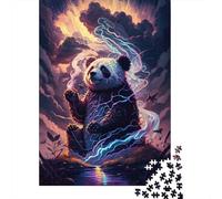 Animal Panda Fantasy Puzzle Unique Home Decor Paper Rectangular Jigsaw Puzzle for Adults Teen 1000pcs (38x26cm)