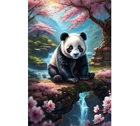 Animal Panda Flowers Jigsaw Puzzles for Adults 500 Pieces Educational Toys Challenging Game 500 Piece Puzzles for Adults for The Whole for Women Gifts for Men