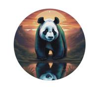 Animal Panda in The Sunset Metal Tin Sign