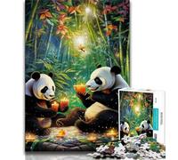 Animal Panda Jigsaw Puzzles for Adults Teenagers Jigsaws Puzzle,Toys Educational Games Stress Relieving Wall Decoration (75x50cm)